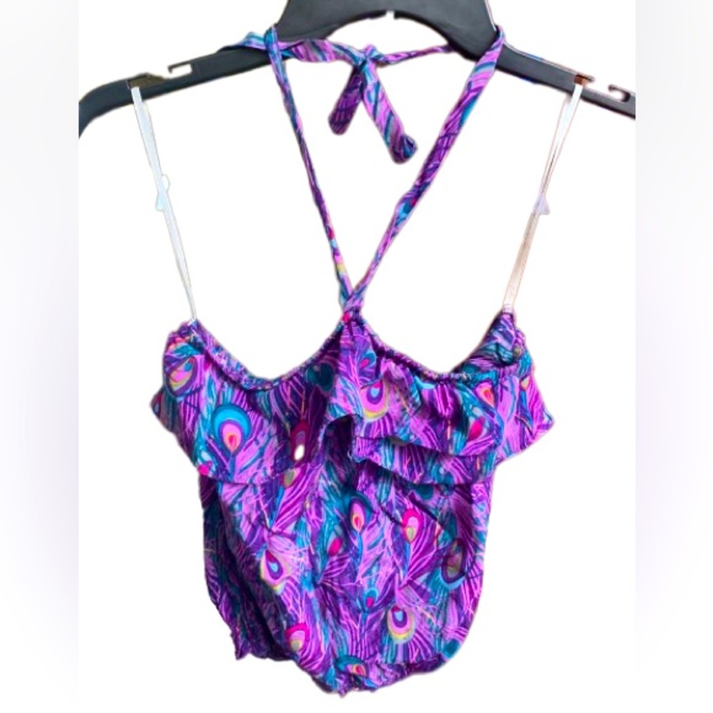 Crop Style Tube Top With Adjustable Neck String Size S/P